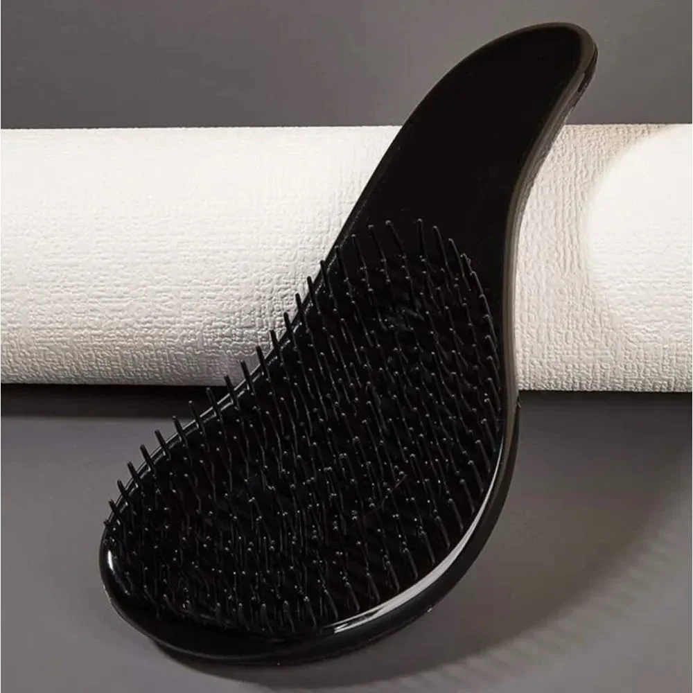 Glitter Handle Tangle Comb Shower HairBrush Detangler Salon Styling Tamer Tool